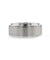 VIRDEN Brushed Men’s Titanium Wedding Ring Polished Step Edges - 6mm - 8mm