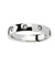 White Diamond Silver Tungsten Wedding Band with 3 Diamonds - 4mm