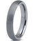Women’s Classic Domed Tungsten Wedding Band with Brushed Finish - 4mm
