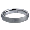 Women’s Classic Domed Tungsten Wedding Band with Brushed Finish - 4mm