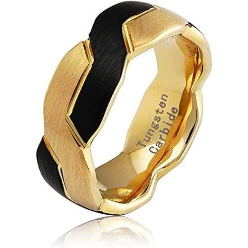 Worcester Gold Plated Infinity Knot Design Tungsten Carbide Ring for Men - 8mm
